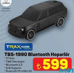 TRAX TBS-1990 BLUETOOTH HOPARLÖR fiyat ve kampanya bilgisi